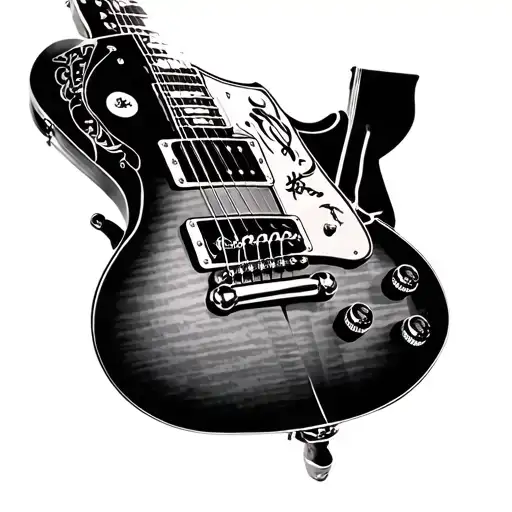 gibson les paul tattoo design idea