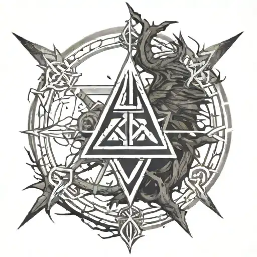 linkin park logo Norse runes tattoo design idea