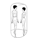 ballet boy staring in the mirror reflection tattoo design idea
