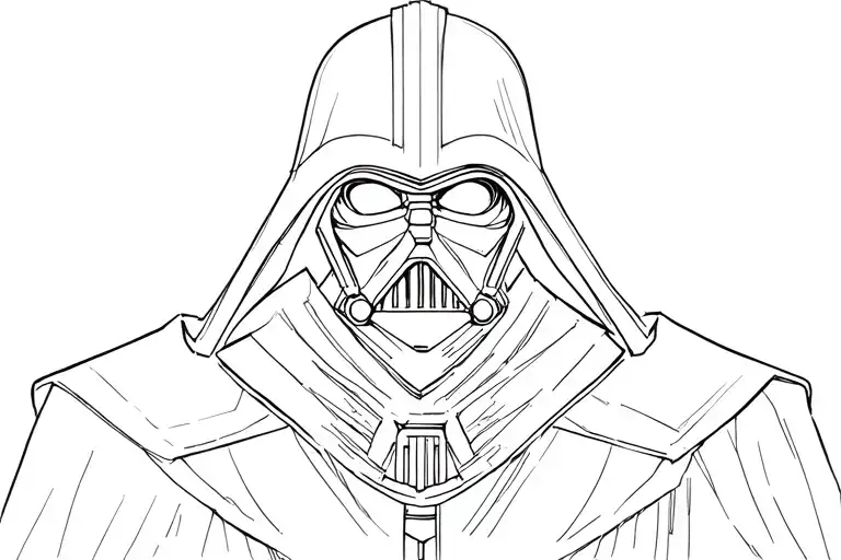 Darth Father Silhouette tattoo design idea