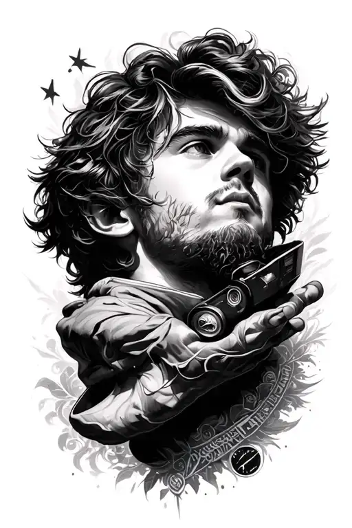 Time travels in one direction , memory in another tattoo design idea