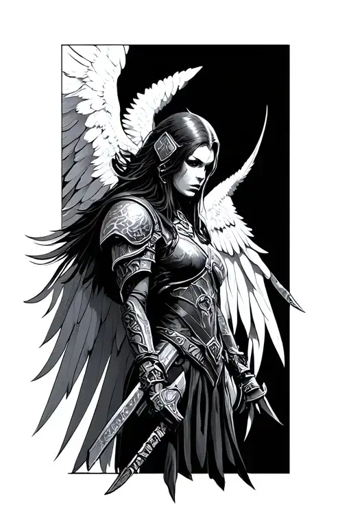 warhammer 40K dark angel tattoo design idea