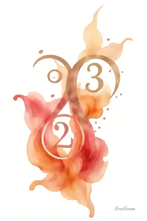 twin flames with the number 23 incorporated and the word evidence tattoo design idea