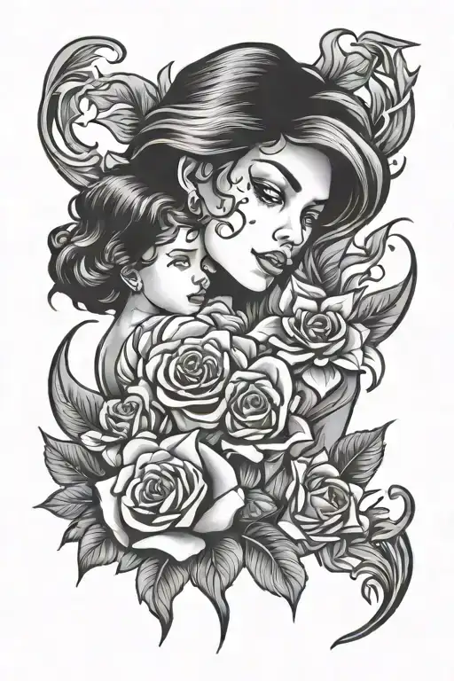 mom love tattoo design idea