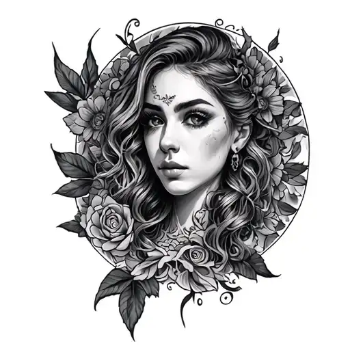 full body neo trad tattoo design idea