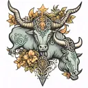 taurus and libra  tattoo design idea