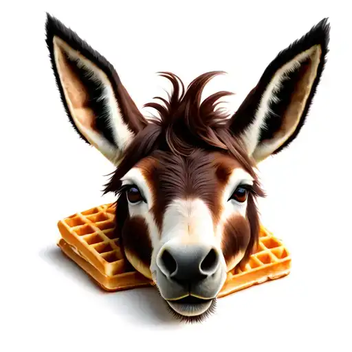 donkey waffles with sugar tattoo design idea