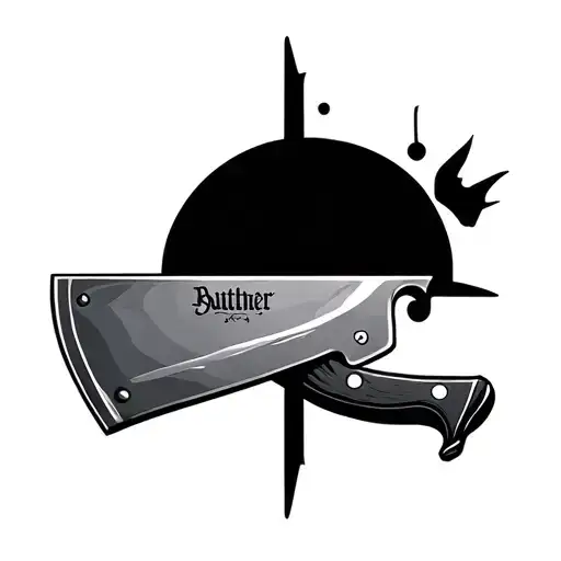 Butcher Knife tattoo design idea