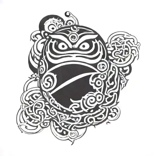 Daruma tattoo design idea