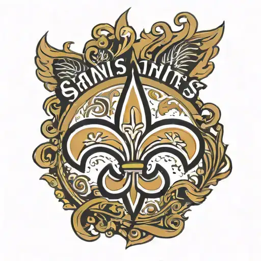 New Orleans saints logo tattoo design idea