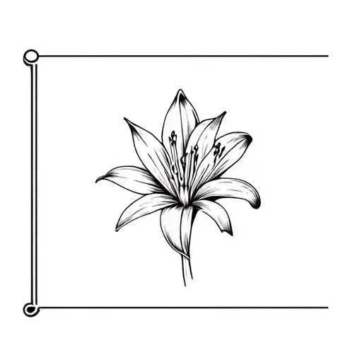 bosnia and herzegowina flag with lily flower tattoo design idea