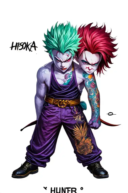 hisoka hunter x hunter tattoo design idea