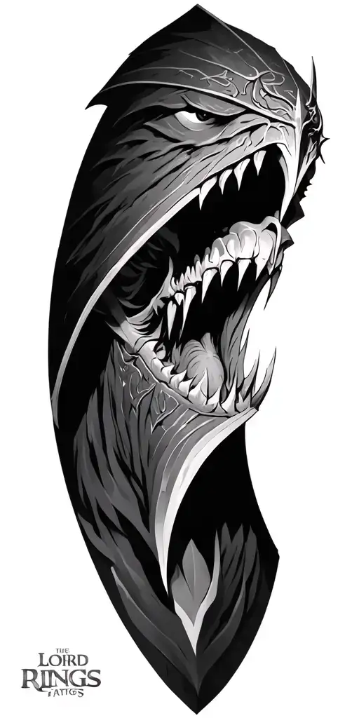 mouth of sauron, sauron, witch king of angmar, lord of the rings  tattoo design idea