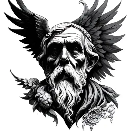Father Time tattoo design idea