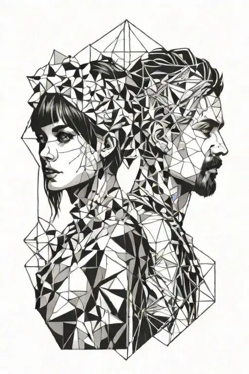boy and girl in future husband and wife tattoo design idea
