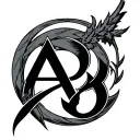 Alpha And Omega tattoo design idea