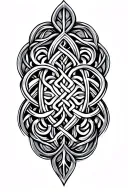 celtic pattern with elements inspired tattoo design idea