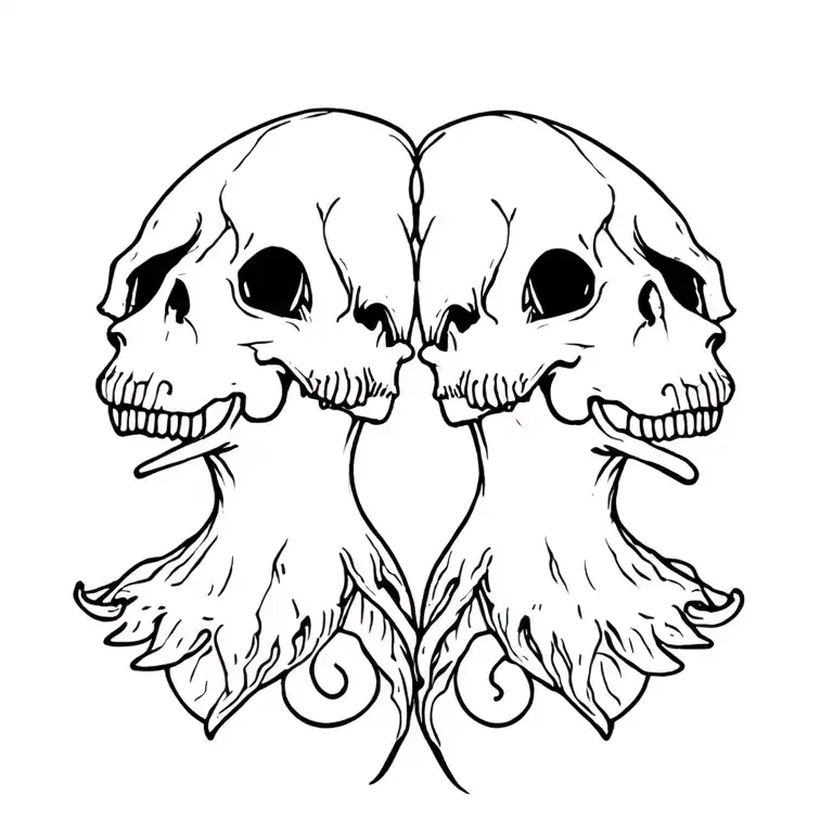 Twin tattoo design idea