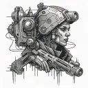 Cyberpunk Edgerunner tattoo design idea