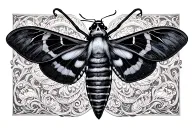 death moth tattoo design idea