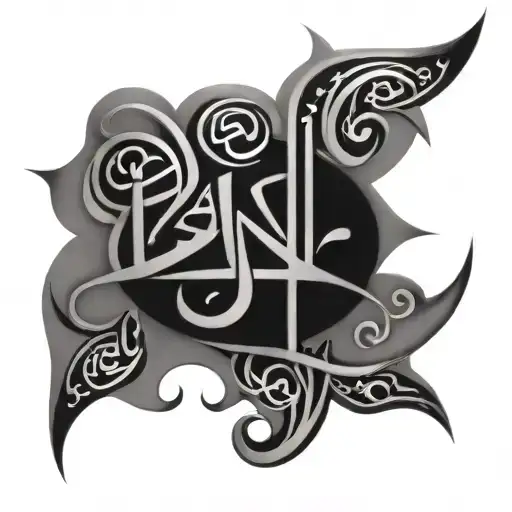 Arabic calligraphy tattoo design idea