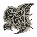 Arabic calligraphy tattoo design idea