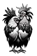 Mexican rooster fighting tattoo design idea