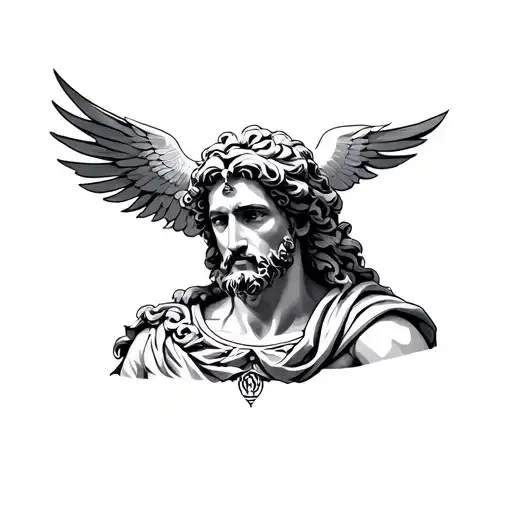 janus greek god tattoo design idea