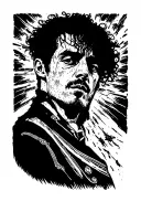 lonely man tattoo design idea