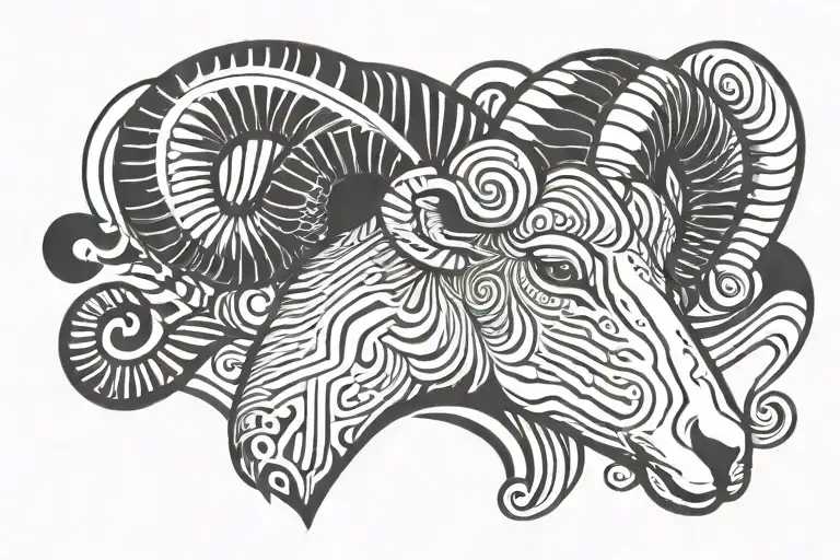 aries ram wrap my arm tattoo design idea