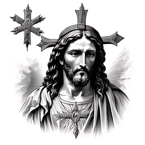 Jesus Christ Serbia tattoo design idea