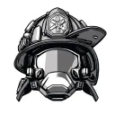 engineer firefighter helmet tattoo design idea