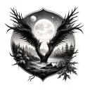 physics and nature tattoo design idea