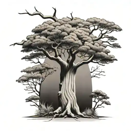 baobab tree tattoo design idea