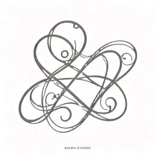 A + K INFINITY HEART tattoo design idea