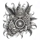junior organized tattoo design idea
