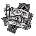 poker cards, state of Texas, "freedom is a hard luck drug and I'm a strung out fiend" tattoo design idea