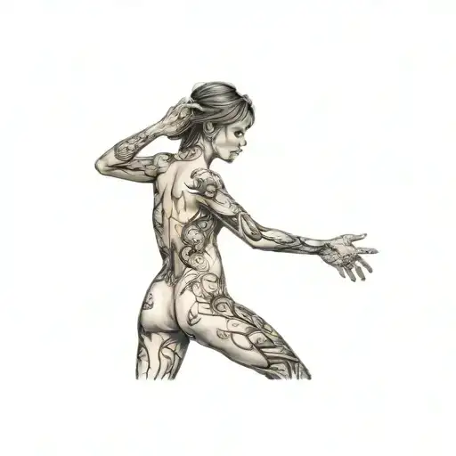 petite,naughty,nude,sexy,full body,gothic,standing,woods,anatomically correct,realism tattoo design idea