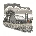 Farm nebraska state outline tattoo design idea