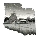 Farm nebraska state outline tattoo design idea