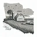Farm nebraska state outline tattoo design idea