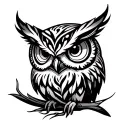 owl tribal design tattoo design idea