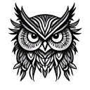 owl tribal design tattoo design idea