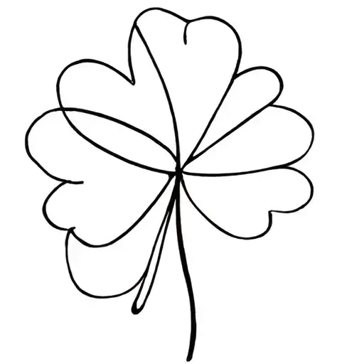 4 leaf clover tattoo design idea