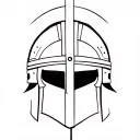 gladiator helmet tattoo design idea