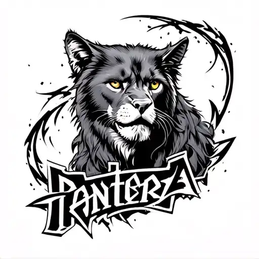 Pantera tattoo design idea