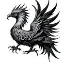 celtic phoenix tattoo design idea