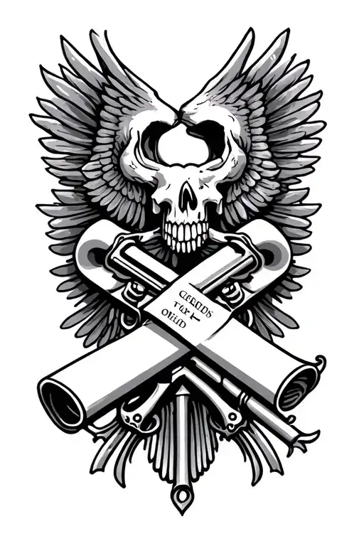 2nd amendment scroll tattoo design idea