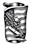 2nd amendment scroll tattoo design idea