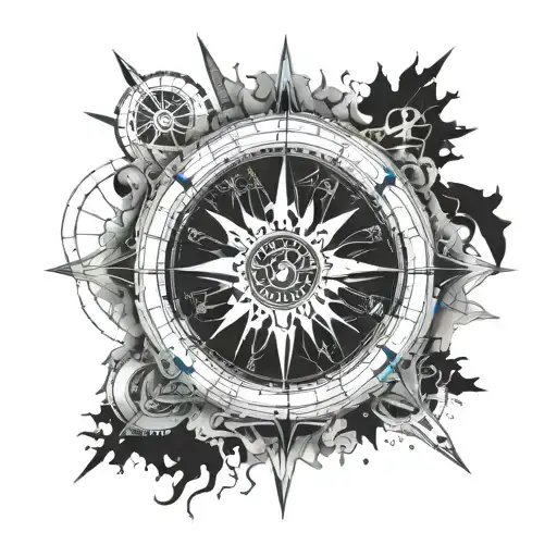 I would like to combine two themes: the Scandinavian compass and the world of "Game of Thrones". I asked the neural network and got this description tattoo design idea